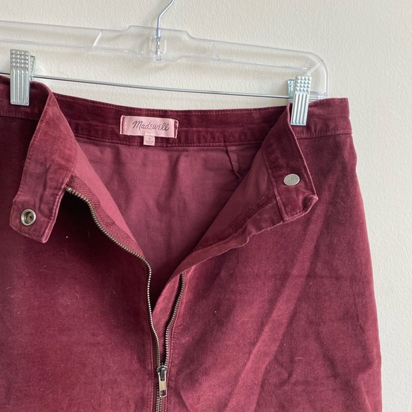Madewell Studio Zip Skirt in Velvet - Picture 2 of 10